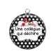 Pendentif Cabochon Argent - une collègue qui déchire