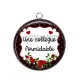 Pendentif Cabochon Argent - une collègue formidable