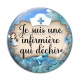 Cabochon Verre - je suis une infirmière qui déchire