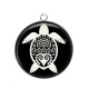 Pendentif Cabochon Argent - tortue