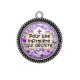 Pendentif Cabochon Argent - pour une infirmière qui déchire