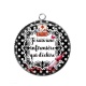 Pendentif Cabochon Argent - je suis une infirmière qui déchire