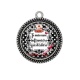 Pendentif Cabochon Argent - je suis une infirmière qui déchire