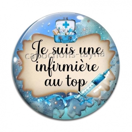 Cabochon Verre - je suis une infirmière au top