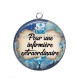 Pendentif Cabochon Argent - pour une infirmière extraordinaire