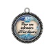 Pendentif Cabochon Argent - pour une infirmière extraordinaire