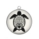 Pendentif Cabochon Argent - tortue