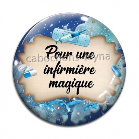 Cabochon Verre - pour une infirmière magique