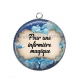 Pendentif Cabochon Argent - pour une infirmière magique