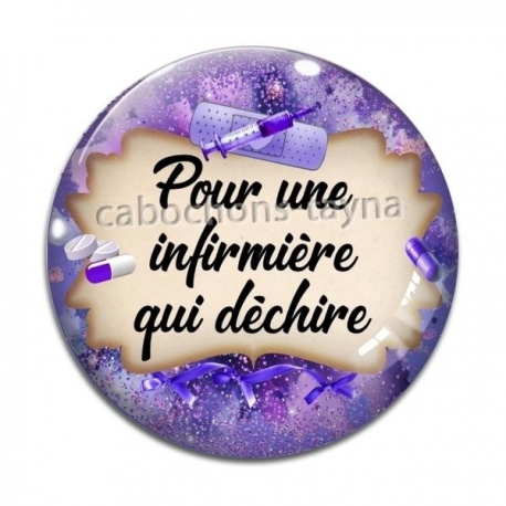 Cabochon Verre - pour une infirmière qui déchire