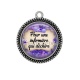 Pendentif Cabochon Argent - pour une infirmière qui déchire