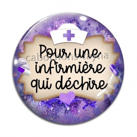 Cabochon Verre - pour une infirmière qui déchire