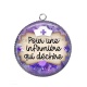 Pendentif Cabochon Argent - pour une infirmière qui déchire