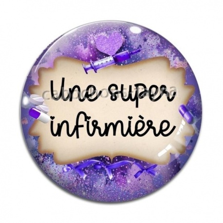 Cabochon Verre - une super infirmière