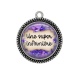 Pendentif Cabochon Argent - une super infirmière