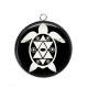 Pendentif Cabochon Argent - tortue