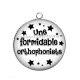 Pendentif Cabochon Argent - une formidable orthophoniste