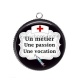 Pendentif Cabochon Argent - un métiern une passion, une vocation