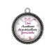 Pendentif Cabochon Argent - une auxiliaire de puériculture formidable