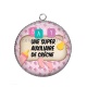 Pendentif Cabochon Argent - une super auxiliaire de crèche