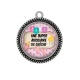 Pendentif Cabochon Argent - une super auxiliaire de crèche