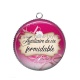 Pendentif Cabochon Argent - auxiliaire de vie formidable