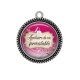 Pendentif Cabochon Argent - auxiliaire de vie formidable