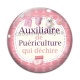 Cabochon Verre - auxiliaire de puériculture qui déchire
