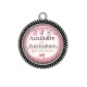 Pendentif Cabochon Argent - auxiliaire de puériculture qui déchire