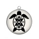 Pendentif Cabochon Argent - tortue
