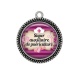 Pendentif Cabochon Argent - super auxiliaire de puériculture