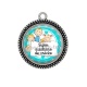 Pendentif Cabochon Argent - super auxiliaire de crèche