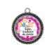 Pendentif Cabochon Argent - super auxiliaire de crèche