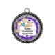 Pendentif Cabochon Argent - super auxiliaire de crèche