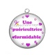 Pendentif Cabochon Argent - une puéricultrice formidable