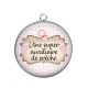 Pendentif Cabochon Argent - une super auxiliaire de crèche