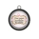 Pendentif Cabochon Argent - une super auxiliaire de crèche