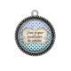 Pendentif Cabochon Argent - une super auxiliaire de crèche