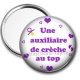 Miroir de poche - une auxiliaire de crèche au top