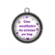 Pendentif Cabochon Argent - une auxiliaire de crèche au top