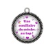 Pendentif Cabochon Argent - une auxiliaire de crèche au top