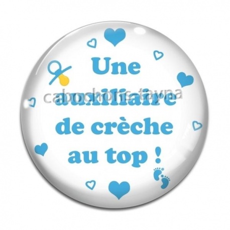 Cabochon Verre - une auxiliaire de crèche au top