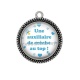 Pendentif Cabochon Argent - une auxiliaire de crèche au top