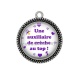Pendentif Cabochon Argent - une auxiliaire de crèche au top