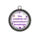 Pendentif Cabochon Argent - une auxiliaire de puériculture formidable