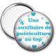 Miroir de poche - une auxiliaire de puériculture au top