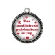 Pendentif Cabochon Argent - une auxiliaire de puériculture au top