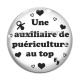 Cabochon Verre - une auxiliaire de puériculture au top
