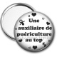 Miroir de poche - une auxiliaire de puériculture au top