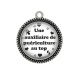Pendentif Cabochon Argent - une auxiliaire de puériculture au top